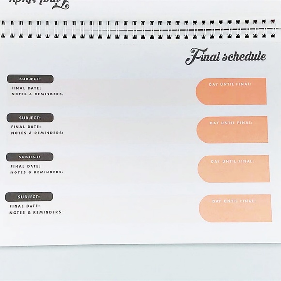 A4 One Semester Study Planner with Pen - Picture 7 of 8